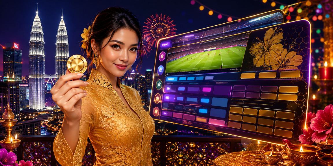 Pengguna bertaruh di meja kasino dengan pakaian kebaya Kuala Lumpur